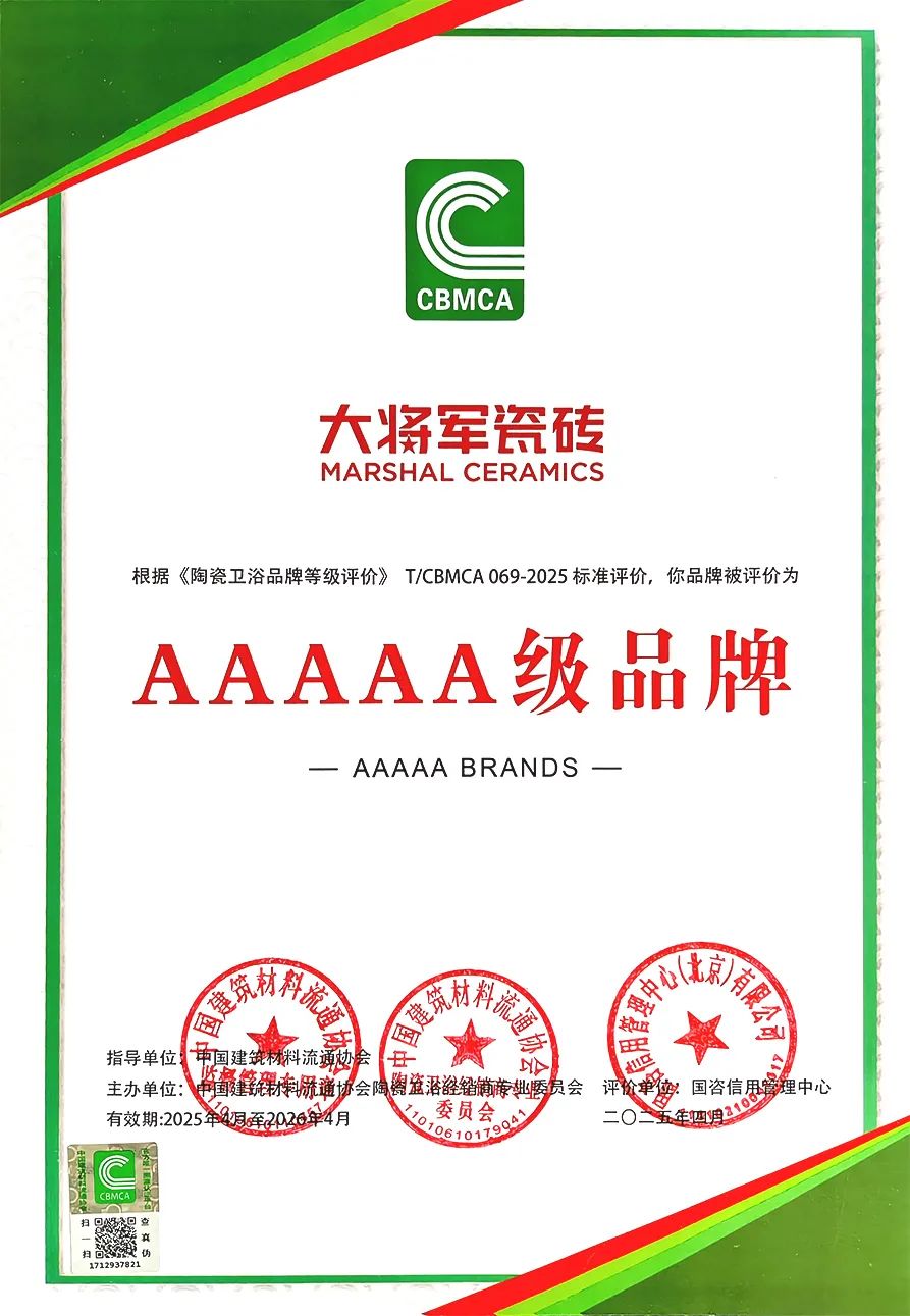 大將軍瓷磚"陶瓷一線品牌"實錘！雙料大獎見證硬核實力(圖35)